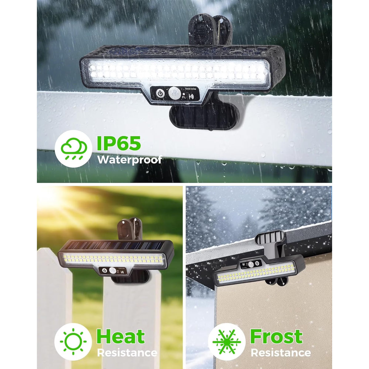 Clip on Solar Lights Waterproof,50LED Solar Motion Light Outdoor,Portable 500LM Bright Motion Lights for Outside,6000K Security Solar Light for Chain