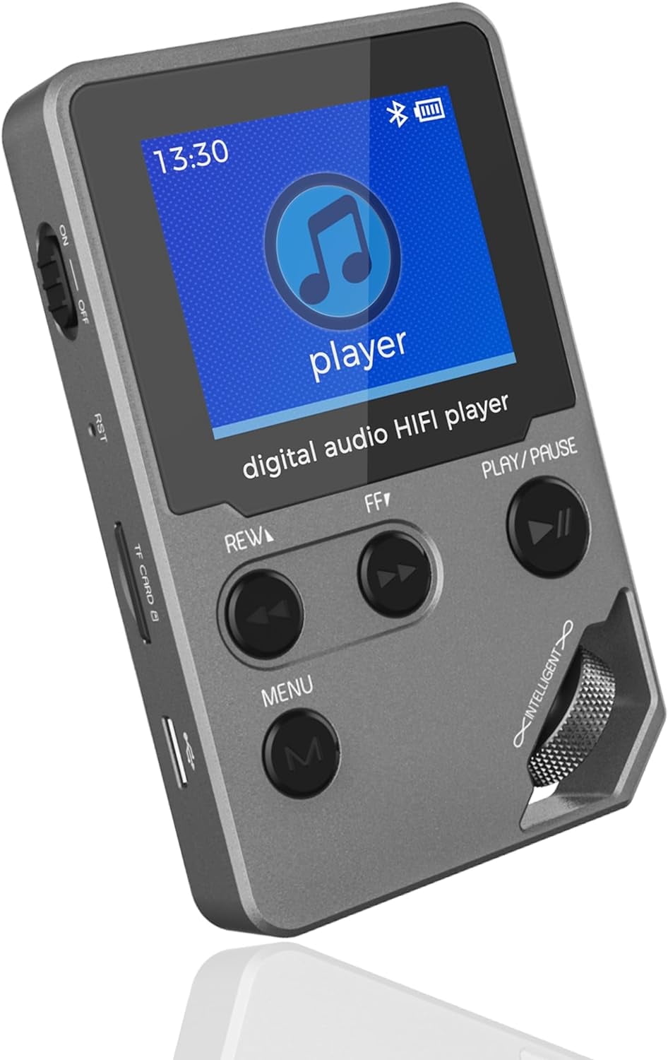 72GB Lossless MP3 Player MP4 Music Player Full Body Zinc Alloy Professional Level Music Player with BT 5.0 Earphones Photo/Video Play/FM Radio/Voice Recorder/E-Book Reader HiFi Sound Ideal for Sport