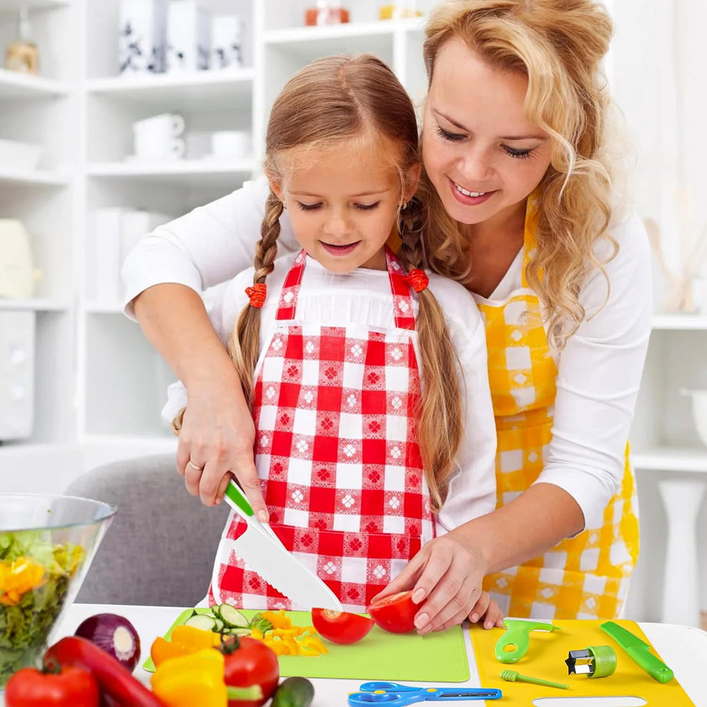 Kids Safe Knife Toys Set Toddler Kitchen Set for Real Cooking 45 PCS Toddler Montessori Kitchen Tool Toy for Girl Boy Age 2-10 Gifts for 2 3 4 5 6 7 8 9 10 Year Old Girl Boy Birthday Christmas
