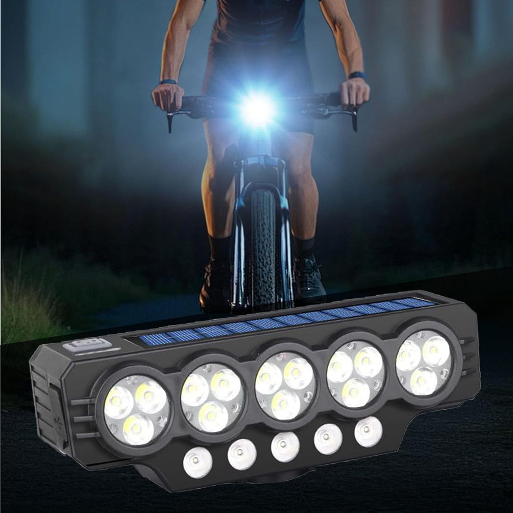 MUSICOZY 20000LM Super Bright Bike Headlight-Rechargeable Solar LED Cycling Lamp