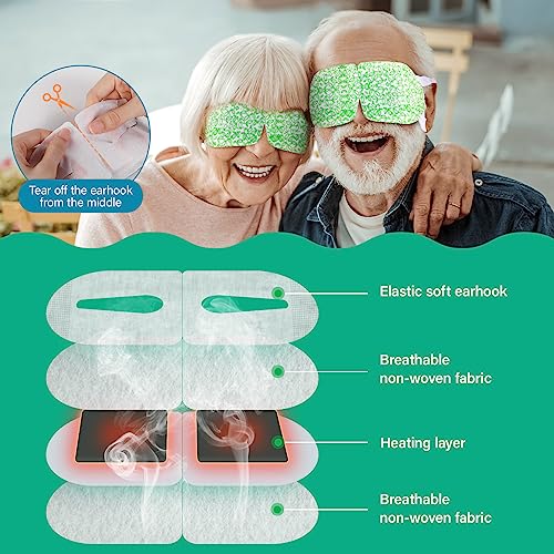 16 Packs Steam Eye Mask Warm Eye Compress for Dry Eyes Sleep Mask Hot Auto Heated Eye Masks Relaxing Gifts for Women Moist Heat for Eyes Soothing Eye Fatigue Disposable Eye Mask for SPA Essentials