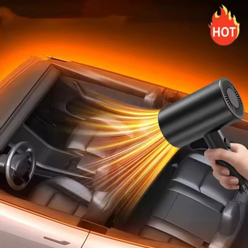 Car Heater Portable Fast Heating & Cooling Car Fan 12V 150W Heating Windshield Defogger Vehicle Demister Can handhold Split-Type Heater Car Defroster Windshield wIth Rotate with Cigarette Lighter