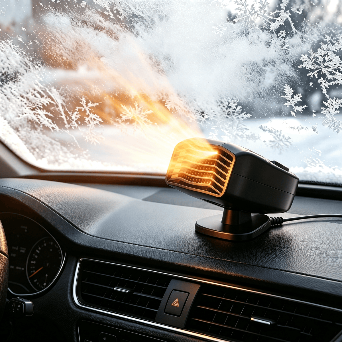 Portable Car Heater 2 in 1 Fast Heating Cooling Auto Fan 12V/140W Windshield Defogger Window Defroster 360 Degree Rotation Automobile Defogger Fan Car Heater Cigarette Lighter Plugs for Car Trucks