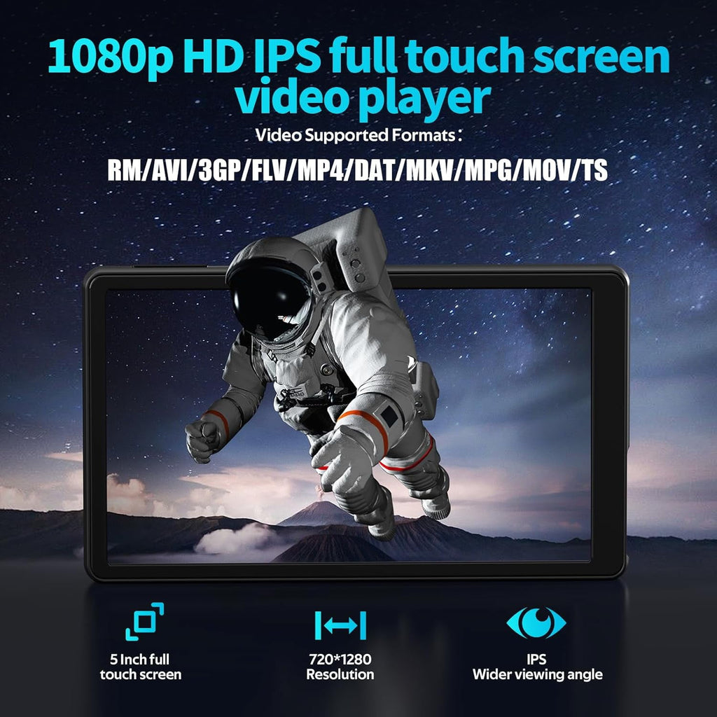 Newest 160GB MP3 Player with Bluetooth and WiFi Android 11 OS MP3 & MP4 Players with 5 Touchscreen and Speaker 3GB RAM & 32GB ROM 2500mAh Music Player with Spotify Audible Amazon Music Play Store