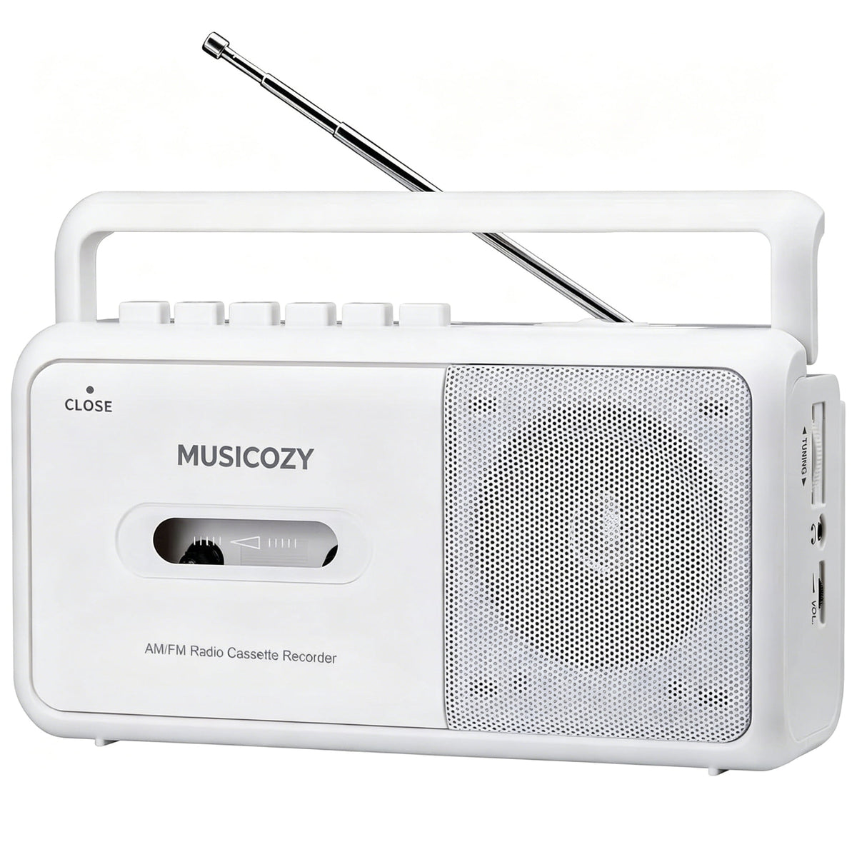 Portable Cassette Player with AM/FM Radio Bluetooth Casette Tape Player Recorder with Headphone Jack Cassette Boombox for Home and Travel Elderly Gift Audio to Cassette Converter AC/Battery Power