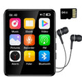MP3 Player Bluetooth 5.3 64GB Mp3 Music Player with 2.4 Touch Screen Portable Digital Audio Player with HD Speaker FM Radio Sports Music Player Recording Support up 128GB Black