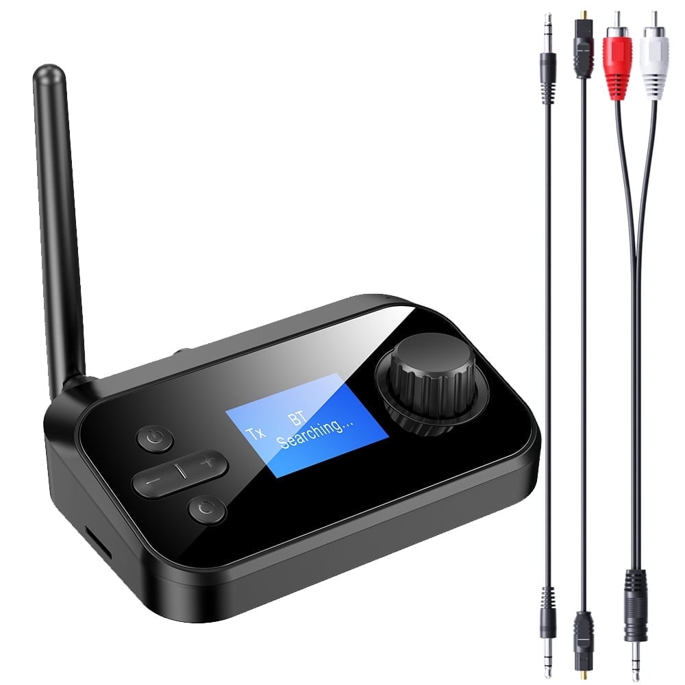 MUSICOZY Bluetooth 5.2 Transmitter Receiver Long Range Bluetooth Audio Adapter Wireless Music Receiver with Dual Channel 3.5mm Aux RCA Port for Home Stereo Laptop Speakers