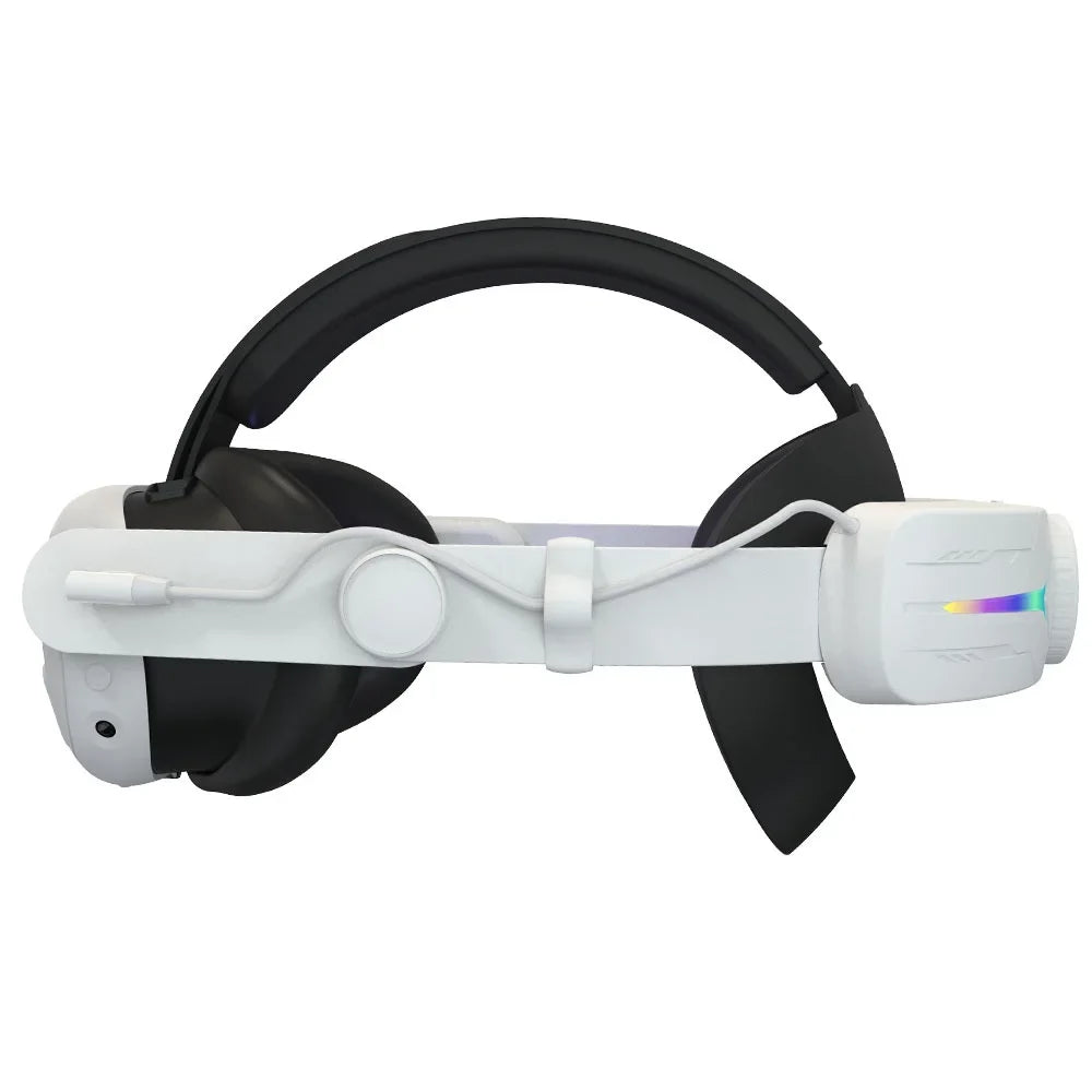 Head Strap Battery for Meta Quest 3S  12000mAh Replacement Rechargeable Headstrap for Oculus Quest  RGB Head Strap  Fast Charging Adjustable Battery Pack Headset Accessories Enhanced Comfort