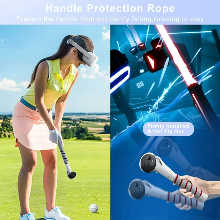 VR Accessories Handle Attachments for Meta Ouclus Quest3/Quest3S  Dual Handles and Long Stick Handle Extension Grips to Play Multiple VR Games  Gorilla Tag Long Arms Grips Beat Saber Golf Club