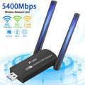 Prociv WiFi 6E USB 3.0 WiFi Adapter for PC Desktop  AX5400M Tri-Band 6GHz/5GHz/2.4GHz Wireless Network Adapter Drive-Free for Windows 10/11 Desktop Laptop Black