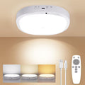 Ceiling Light Battery Operated, Motion Sensor LED Lights with 8000mAh Battery, 3 Color Temperatures, 550LM, Motion Activated for Closet, Shower, Stairs, Pantry,1pcs