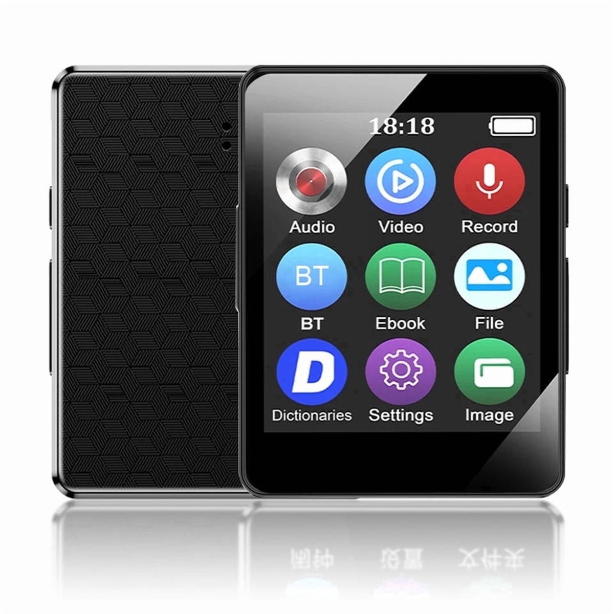 MP3 Player Mini Digital Walkmen Portable MP4 Bluetooth Stereo Speaker HiFi Music Player Multifunction Recording Alarm Clock Video Playback Photo Album Supports up to 128GB for Kids Running Walking