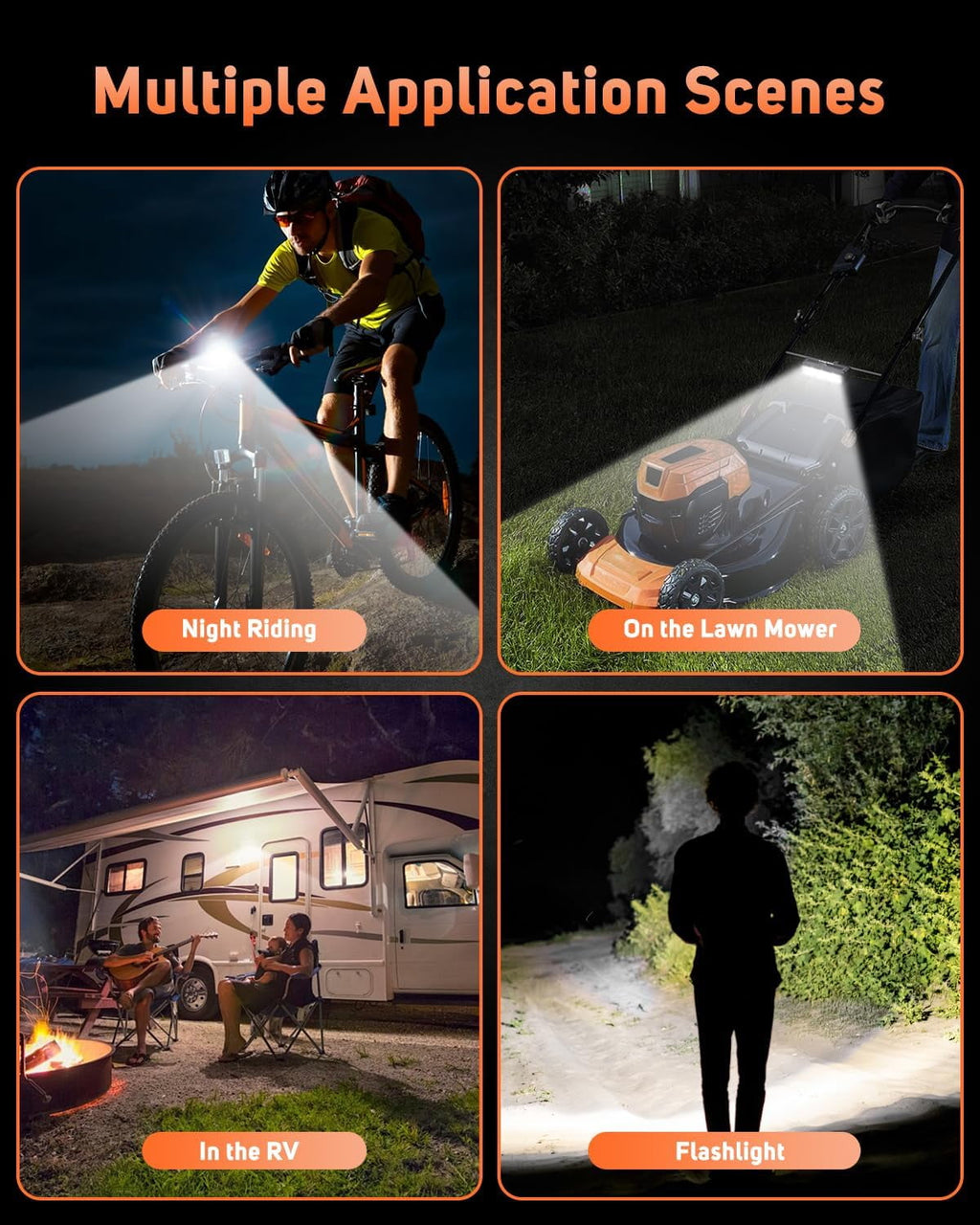 Super Bright Bike Light for Night Riding 2600 Lumen Bright LED Bicycle Light High Beam Low Beam USB Waterproof Rechargeable Bike Headlight and Taillight Set for Mountain MTB Off-Road Cycling