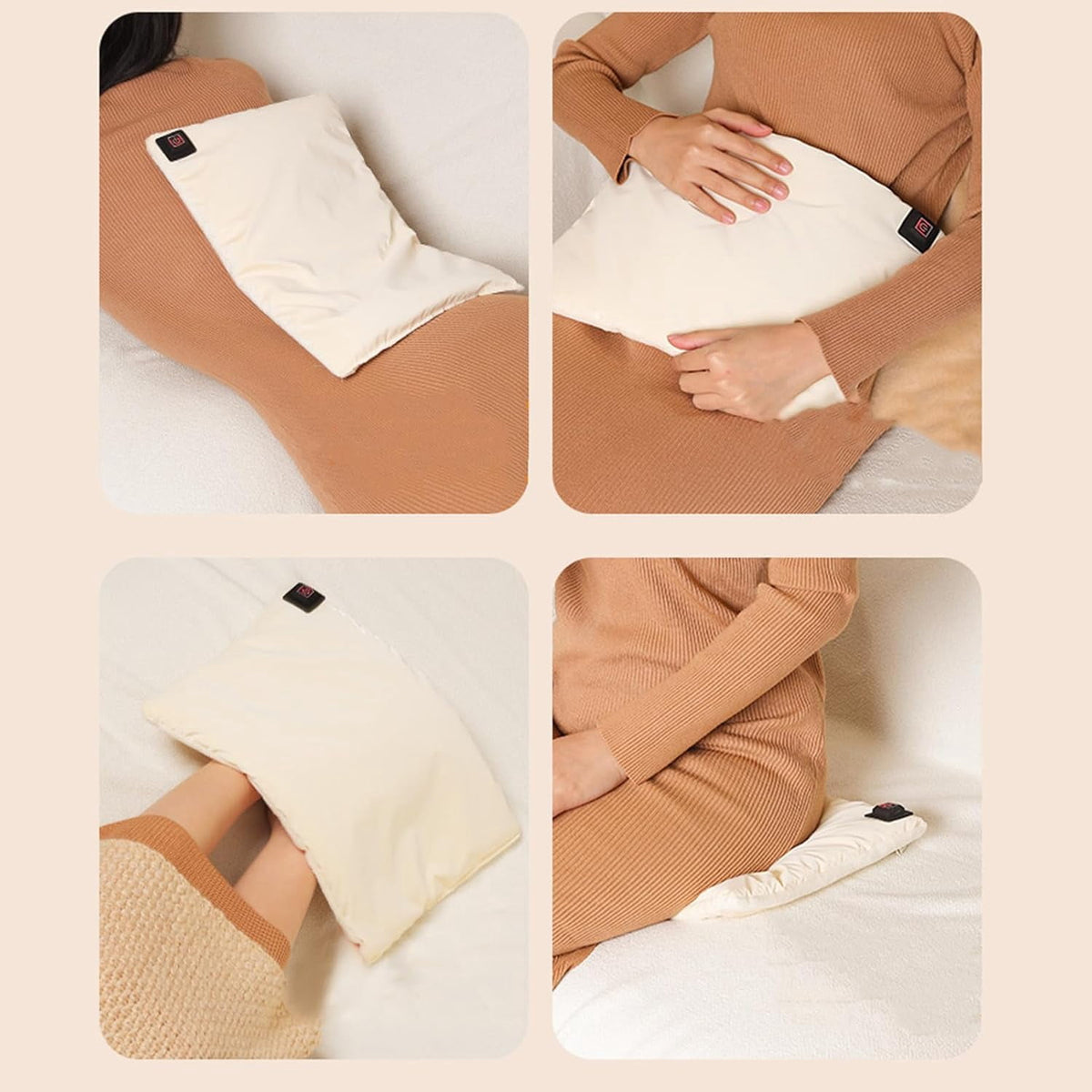 Electric Heated Hand Warmer Pouch Portable USB Rechargeable Heated Hand Warmer 3-Level Smart Temperature Control Dual-Sided Graphene Heating for Men Women Child Sleeping Resting Foot Home Outdoor